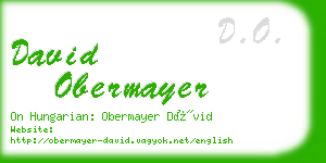 david obermayer business card